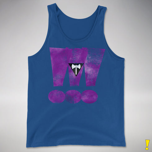 Lesbian Labrys Pride Grunge Exclamation Points Premium Tank Top - Royal Blue